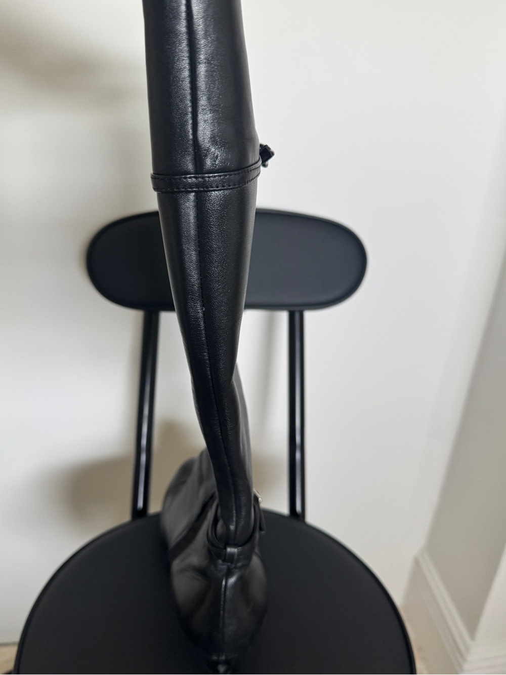 Cole Haan Black Leather Knee-High Heeled Boots
